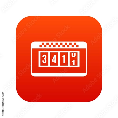 Taximeter icon digital red