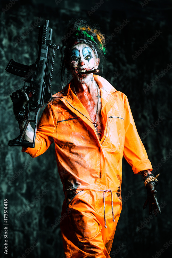 Fototapeta premium zombie male clown