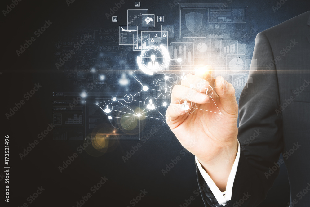 Obraz premium Abstract future and finance concept