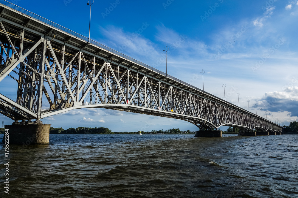 Bridge over Vistula river in Plock, Poland