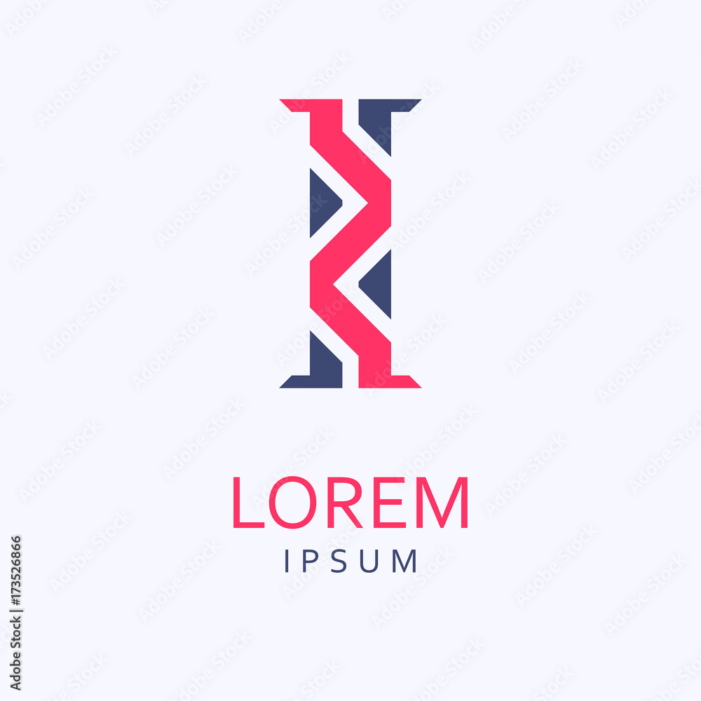 Obraz premium I Letter Logo. Vector Icon