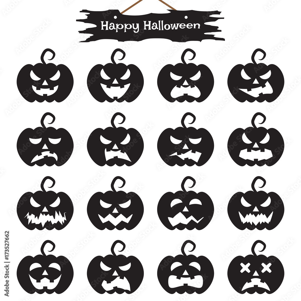 Obraz premium Happy Halloween - Black Pumpkin