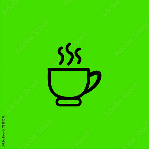 Tea cup vector icon. Flat icon