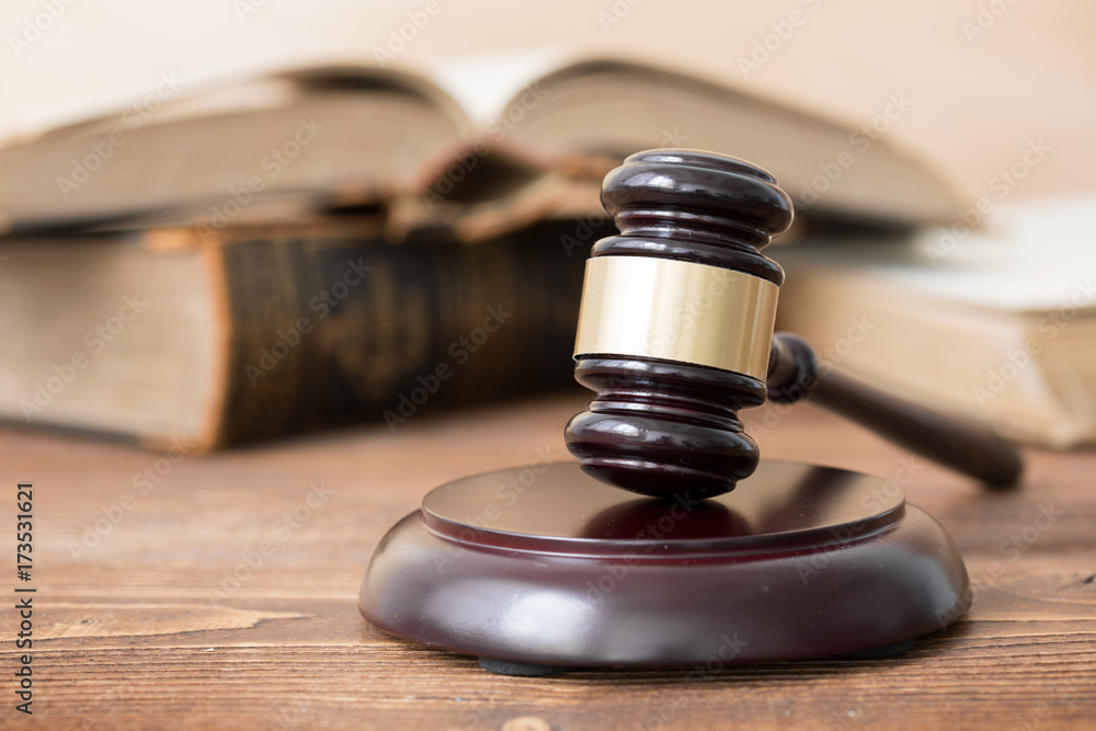 Gavel and open book Gavel and open book