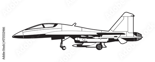 illustration of jet fighter