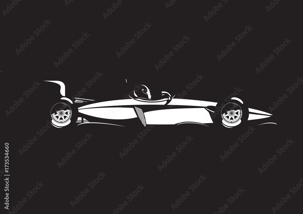 illustration of formula car
