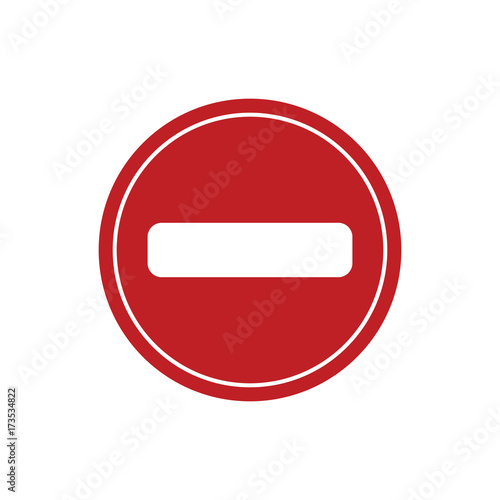 Road sign "No Entry" vector.