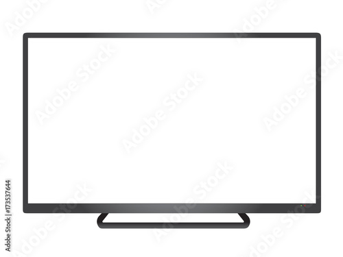 The isolated vector black borderless television in vector format