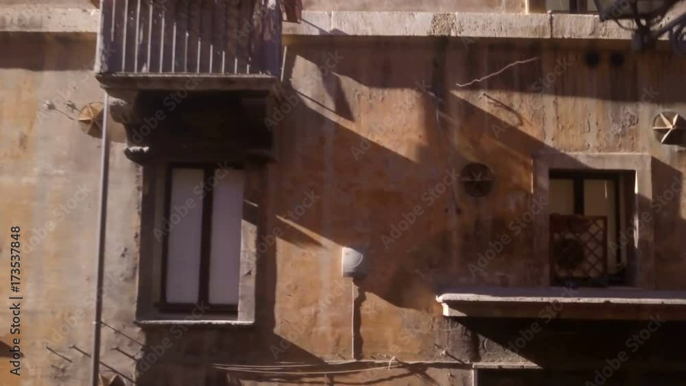 Aerial view of buildings on the narrow street in Rome, Italy. Aerial view of buildings on the narrow street in Rome, Italy.