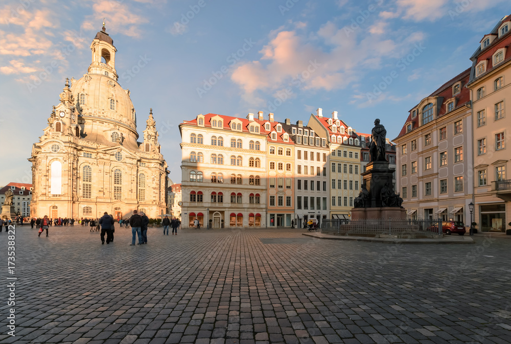 Central square in Dresden, Day foto.
