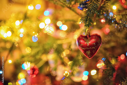 Christmas heart shaped ornament
