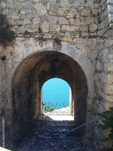 Arch stone Greece sea