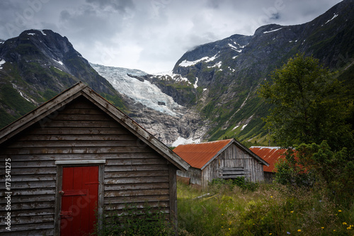 Bøyabreen glacier in the Fjærland area in Sogndal Municipality in Sogn og Fjordane county, Norway.