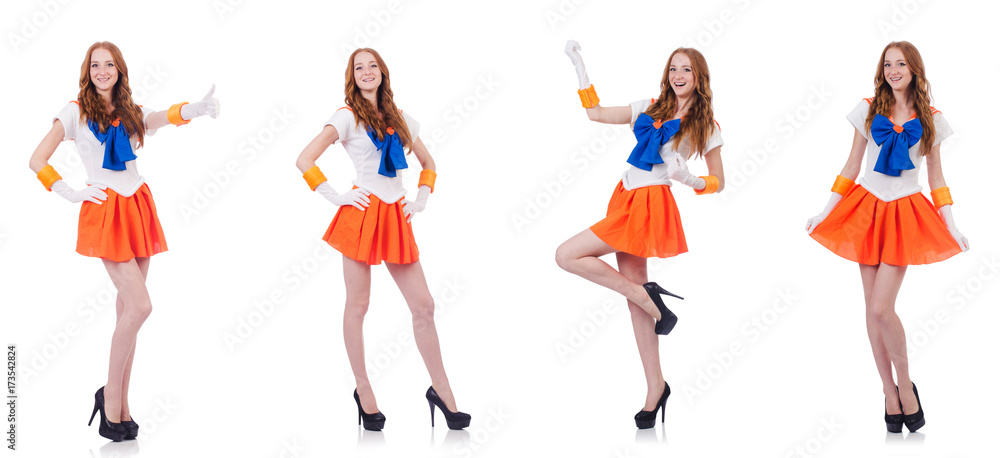 Fototapeta premium Woman in fashion clothing concept