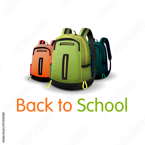 Back to school bags. Logo.
