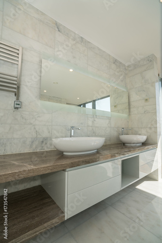 beautiful interior bathroom of a modern house