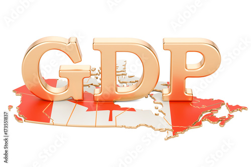 gross domestic product GDP of Canada concept, 3D rendering photo