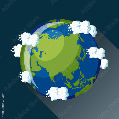Asia globe icon.