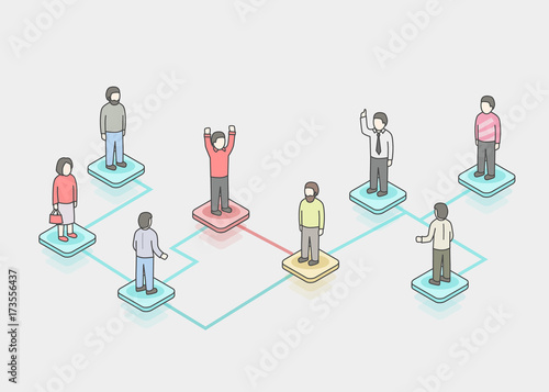 Connecting people. Social network concept.