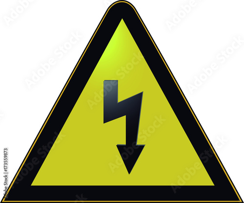 Triángulo con simbolo de rayo, peligro de muerte