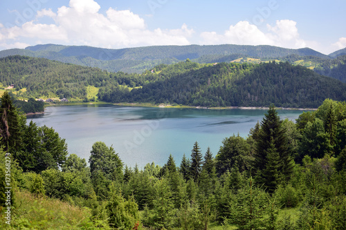 Zaovine lake, Tara mountain, Serbia. Summer lake landscape © drobacphoto