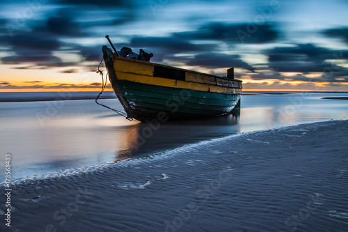 Sunrise over the baltic Sea. Jastrzebia Gora photo