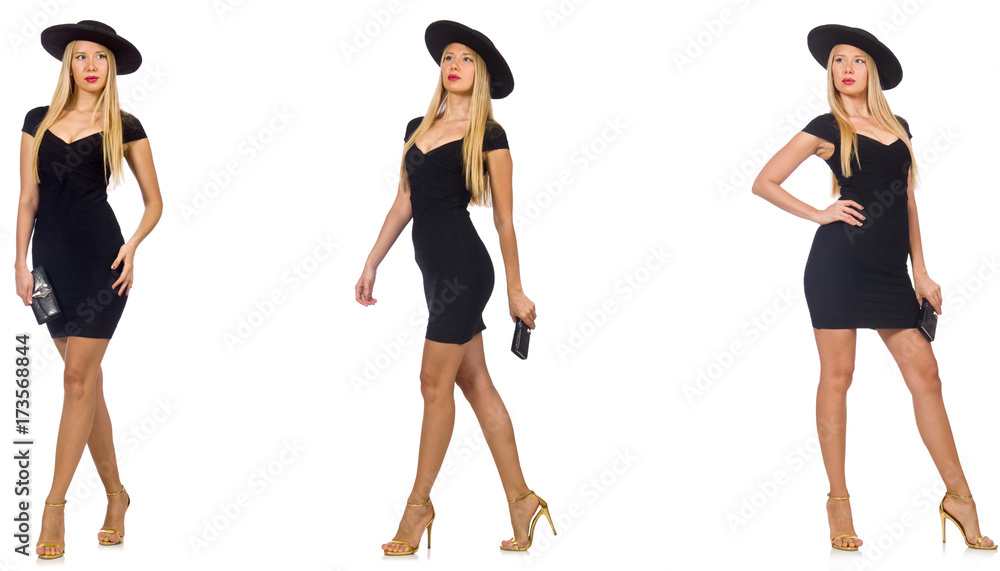 Woman in fashion looks isolated on white Woman in fashion looks isolated on white