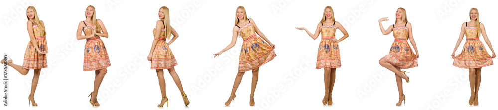 Woman in fashion looks isolated on white Woman in fashion looks isolated on white