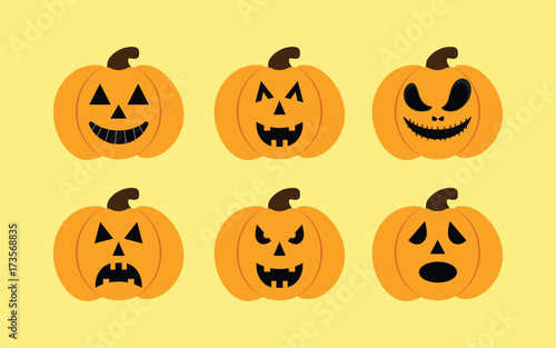 set of pumkins