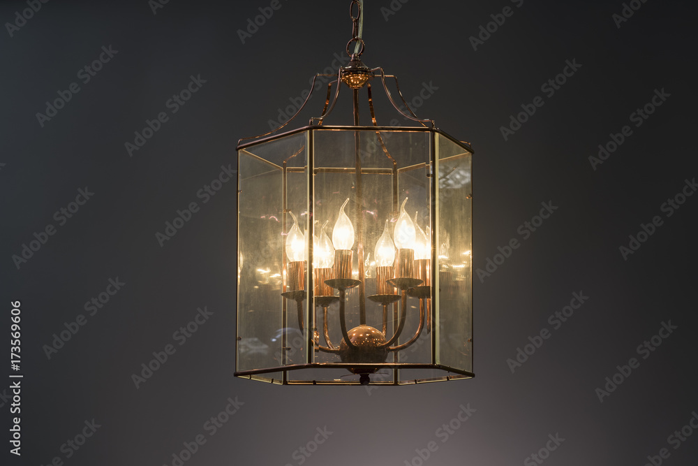 Rustic glass Chandelier, Elegant Chandelier illuminated