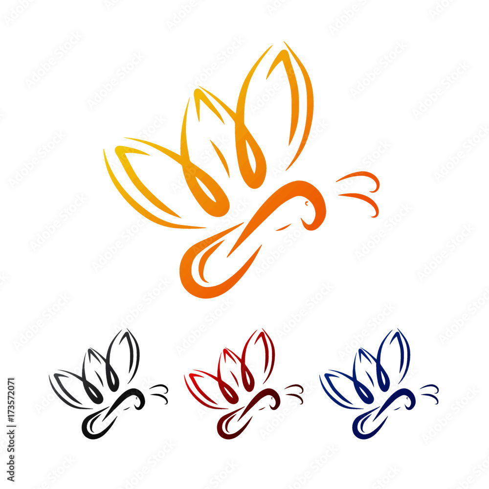 Fototapeta premium butterfly logo