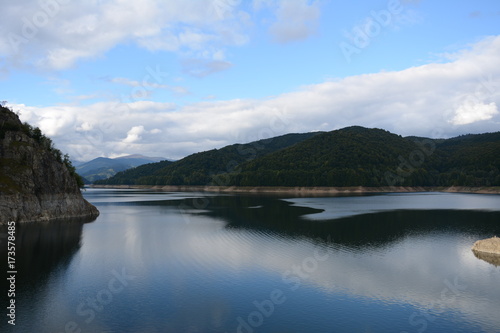 The Vidraru lake and dam in Romania 