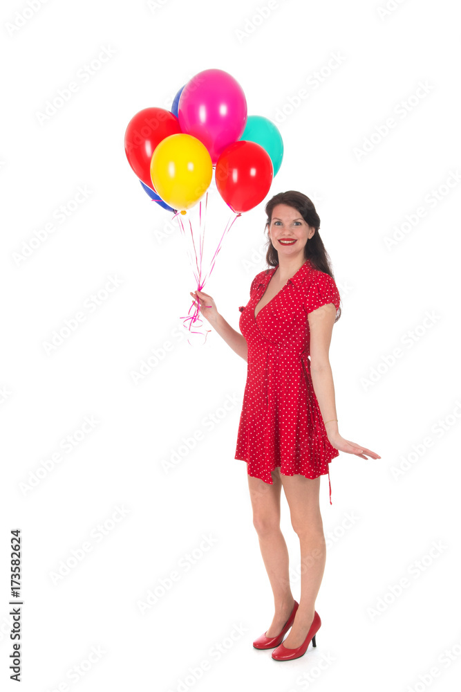 Young woman with balloons Young woman with balloons