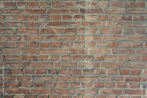 A close-up shot of the old masonry of red brick for creativity, textures and backgrounds.