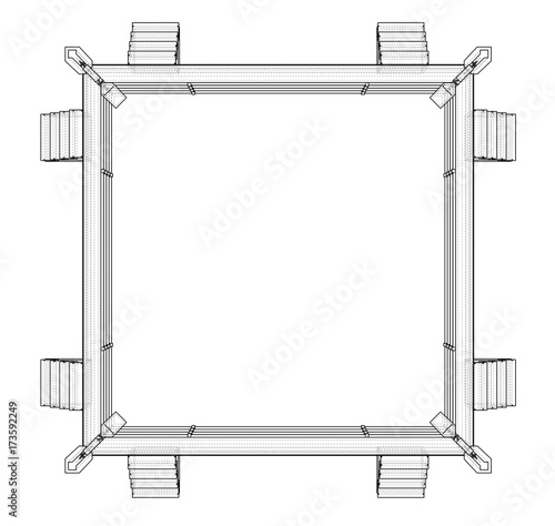 Boxing ring. Vector