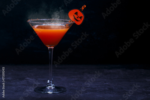 Halloween drink for party, selective focus photo