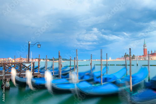 gondolas on the berth in Venice © russieseo