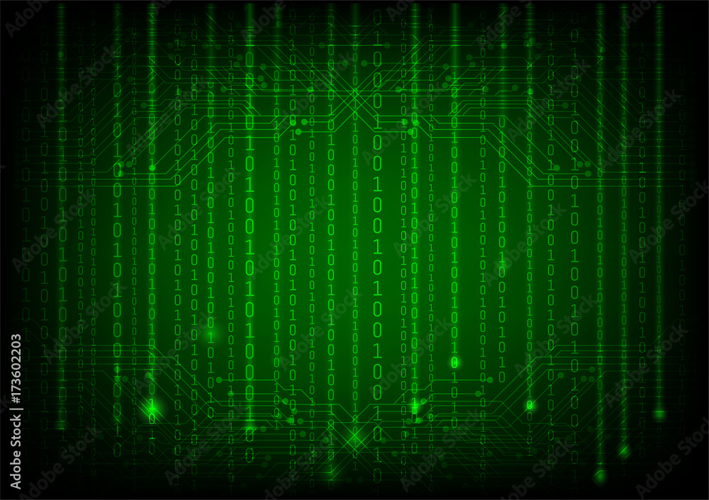 Background in a matrix style with circuit board. Green vector illustration Background in a matrix style with circuit board. Green vector illustration