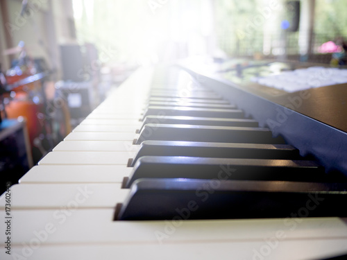 Piano Keyboard the Music Instrument in Jazz Concert