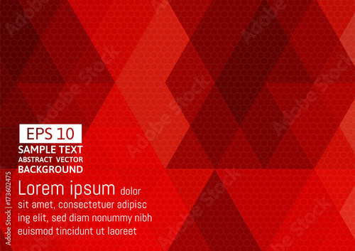 Red geometric abstract vector background