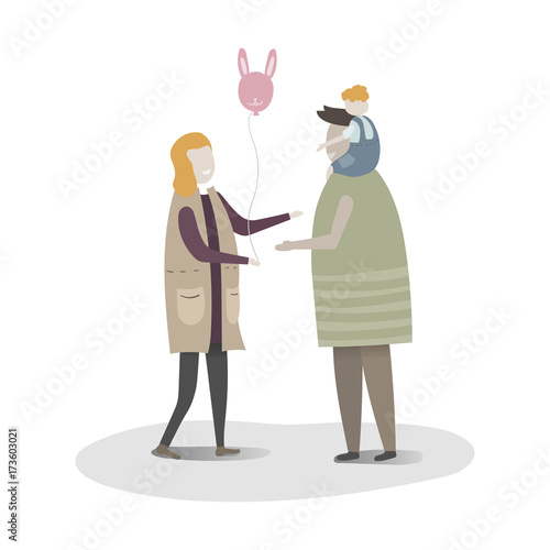 Couple is holding a balloon together
