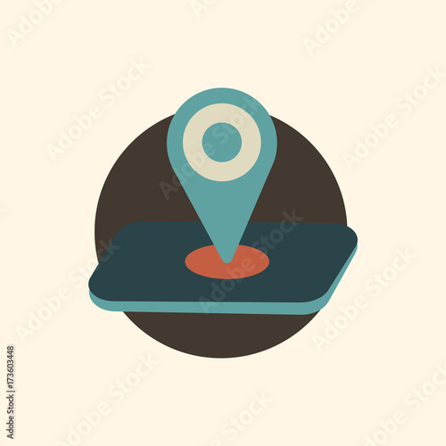 Illustration of location icon vector
