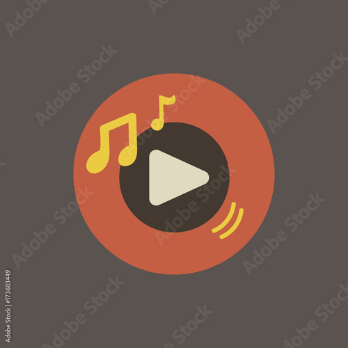 illustration play icon isolated on background