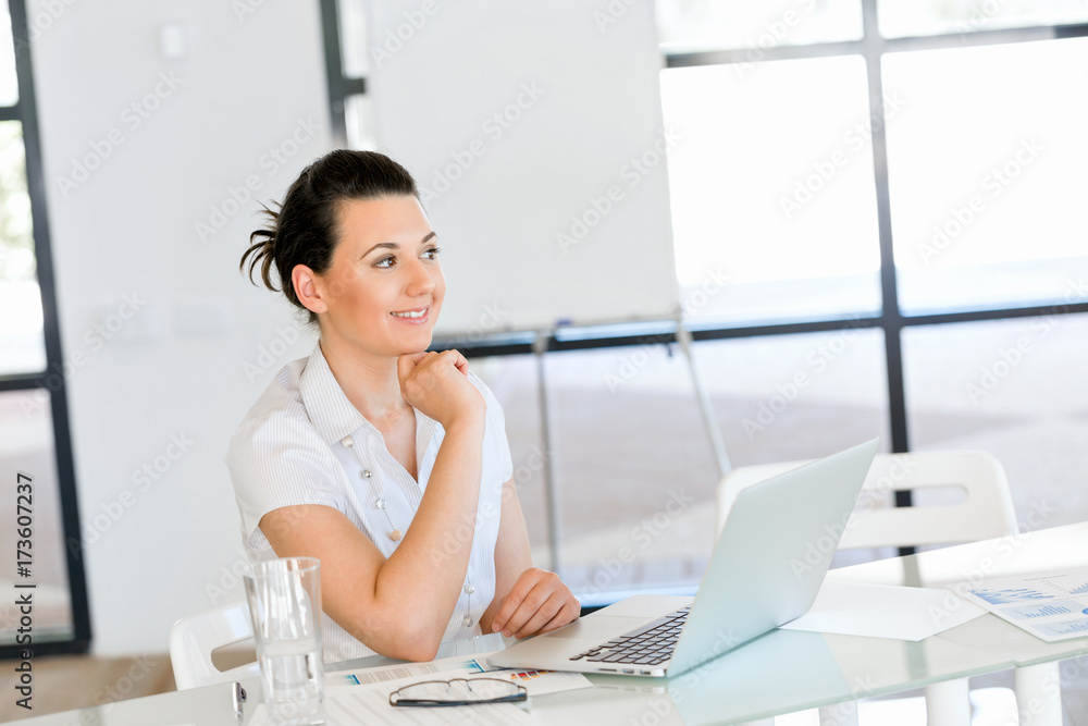 Handsome businessman working at computer Handsome businessman working at computer