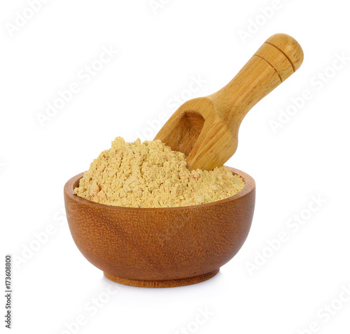 Thanaka powder  isolate on white background photo