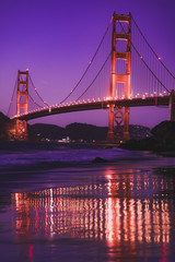 Acrylglasbilder Pflaumen Marshalls Beach an der Golden Gate Bridge  © Abraham