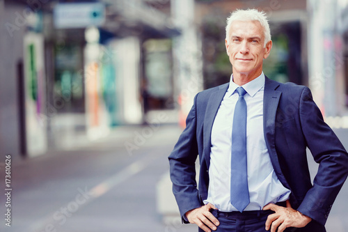 Portrait of confident businessman outdoors