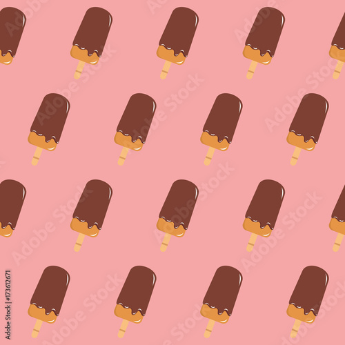 Seamless vector pattern with ice cream