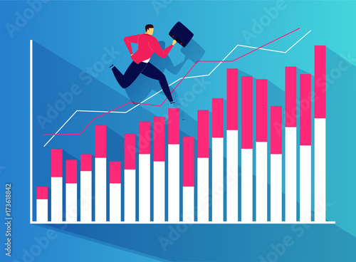 Stock market businessman