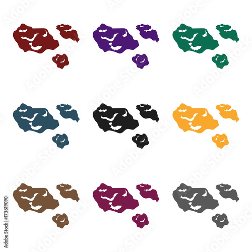 Asteroid icon in  black style isolated on white background. Space symbol stock vector illustration.
